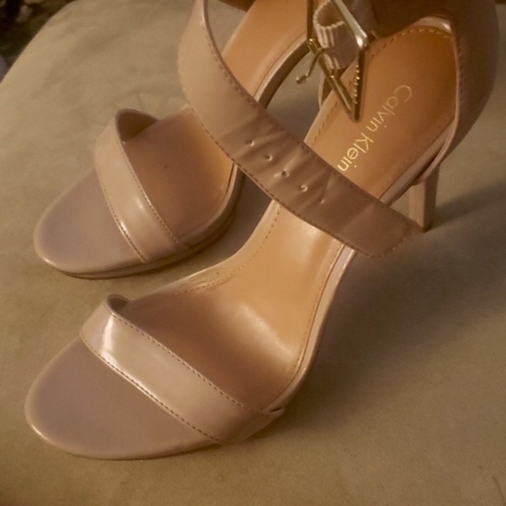 Calvin Klein open toed high heels